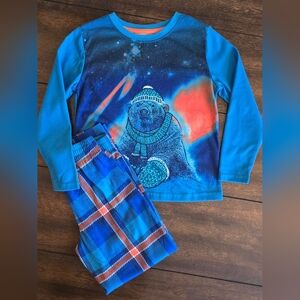Cat & Jack Space Bear Pajama Set - Blue and Orange